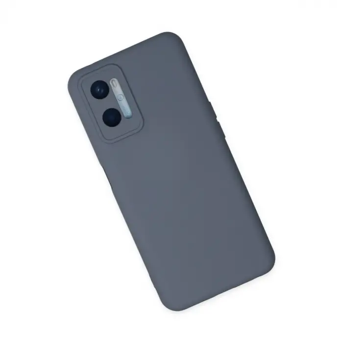 Oppo A96 Kılıf Nano İçi Kadife Silikon - Gri