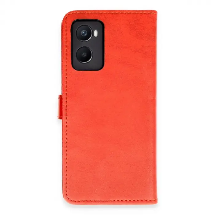 Oppo A96 Kılıf Trend S Plus Kapaklı Kılıf - Kırmızı