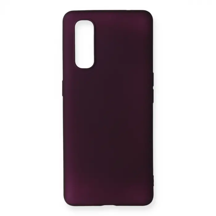 Oppo Find X2 Kılıf First Silikon - Mürdüm
