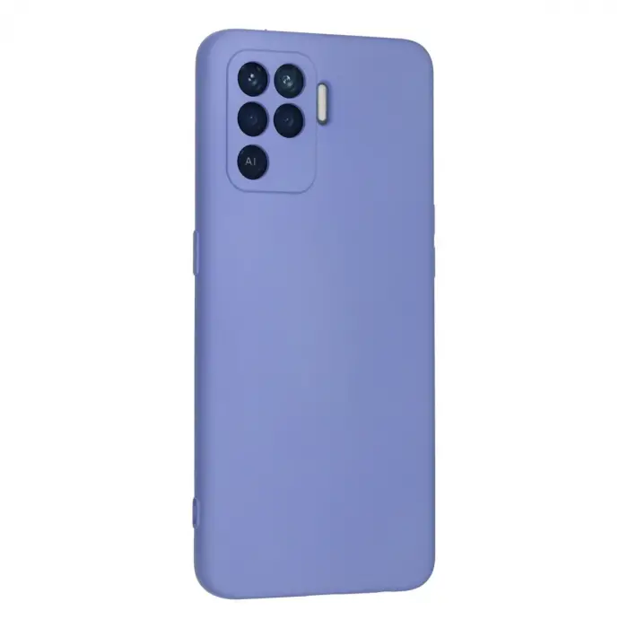 Oppo Reno 5 Lite Kılıf Nano İçi Kadife Silikon - Lila