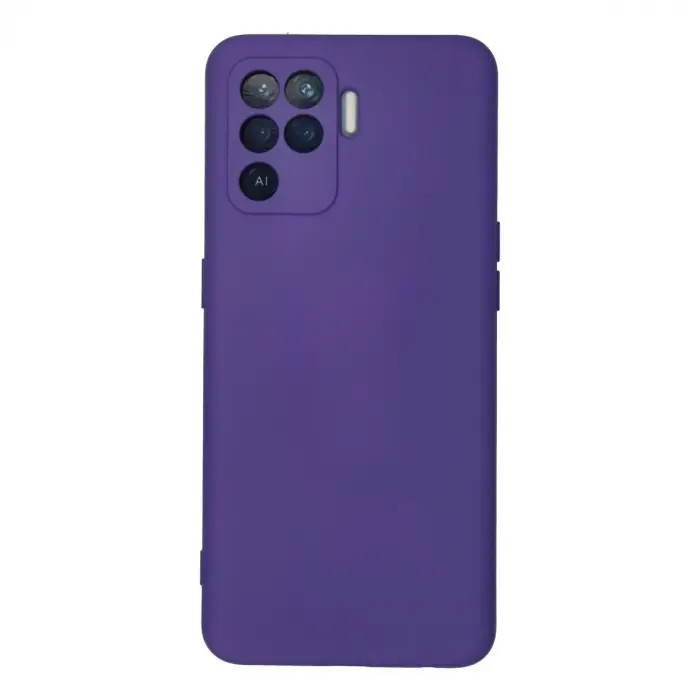 Oppo Reno 5 Lite Kılıf Nano İçi Kadife Silikon - Mor