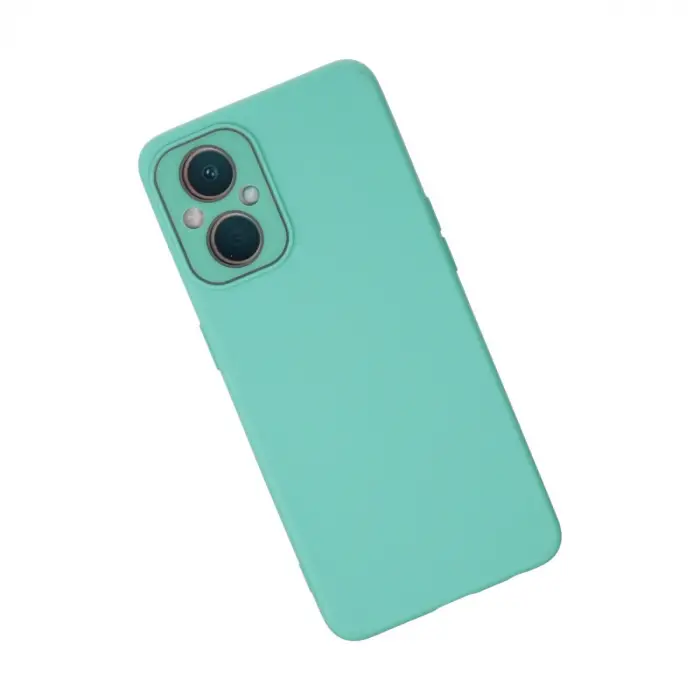 Oppo Reno 7 Lite Kılıf Lansman Glass Kapak - Turkuaz