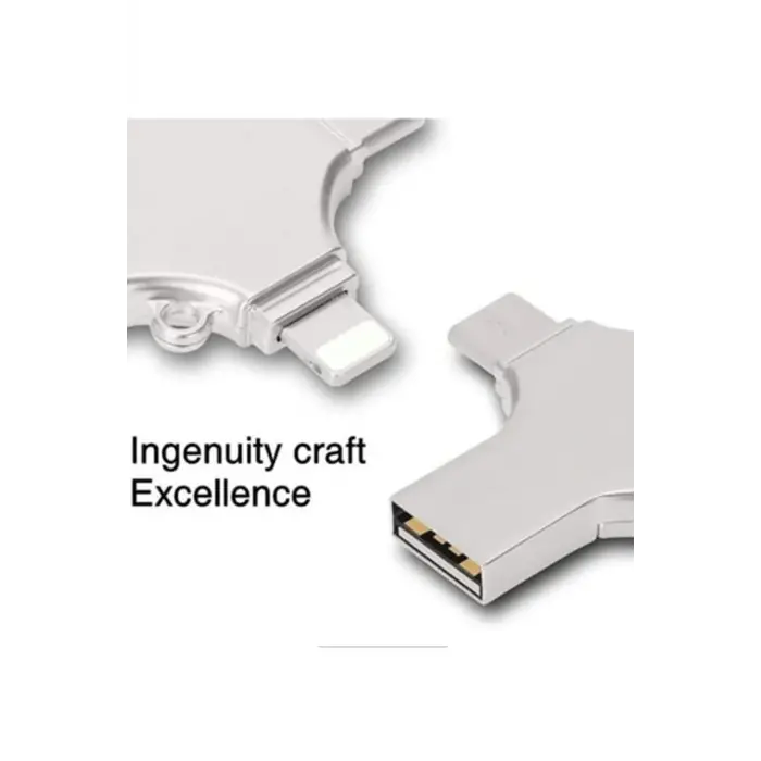 Otg 4in1 Cep Telefonu Çok Fonksiyonlu Usb Flash Bellek 128 Gb Type-c, Micro Sd Ve Kart Okuyucu