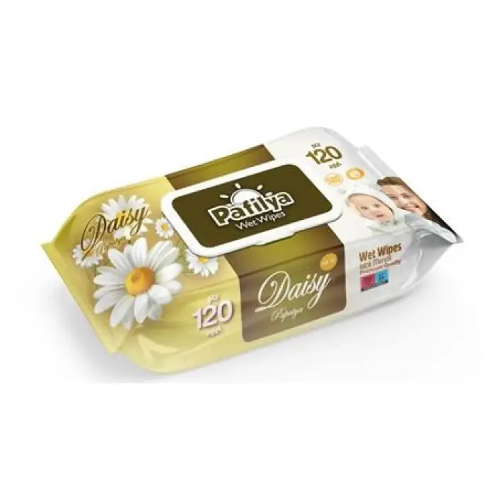 Pafilya Papatya Islak Mendil 120 li (Alcohol Free- Paraben Free) Premium Quality(çiçekli)
