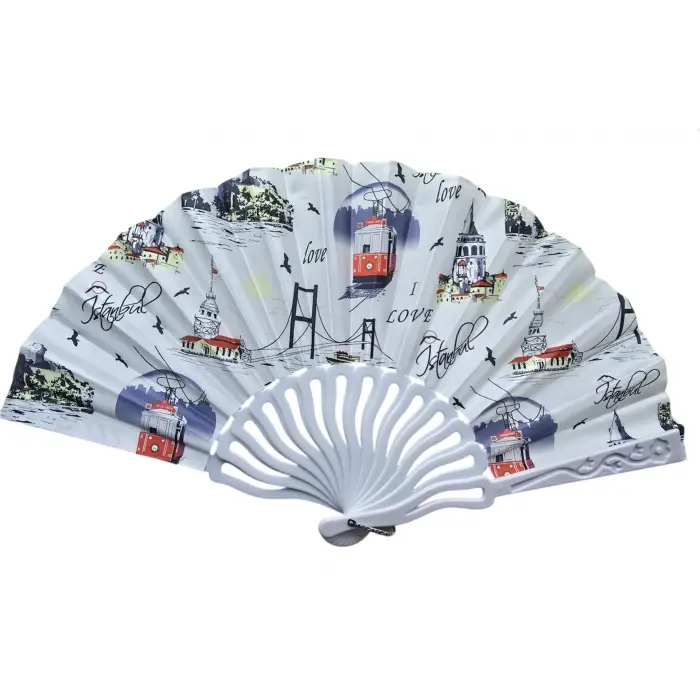 Plastik Kumaş Yelpaze 12li İstanbul