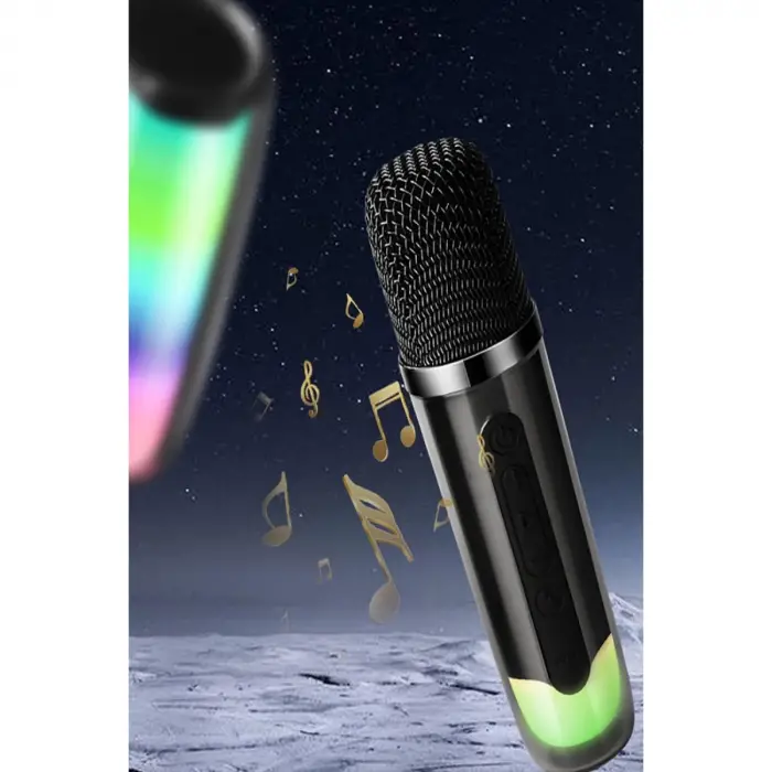 Pluse 7 Mikrofonlu Rgb Kablosuz Hoparlör - Beyaz