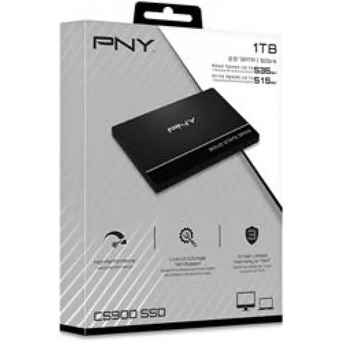Pny 1TB CS900 3D NAND 2.5 SATA III 535-515 MB-s (SSD7CS900-1TB-RB) Ssd Harddisk