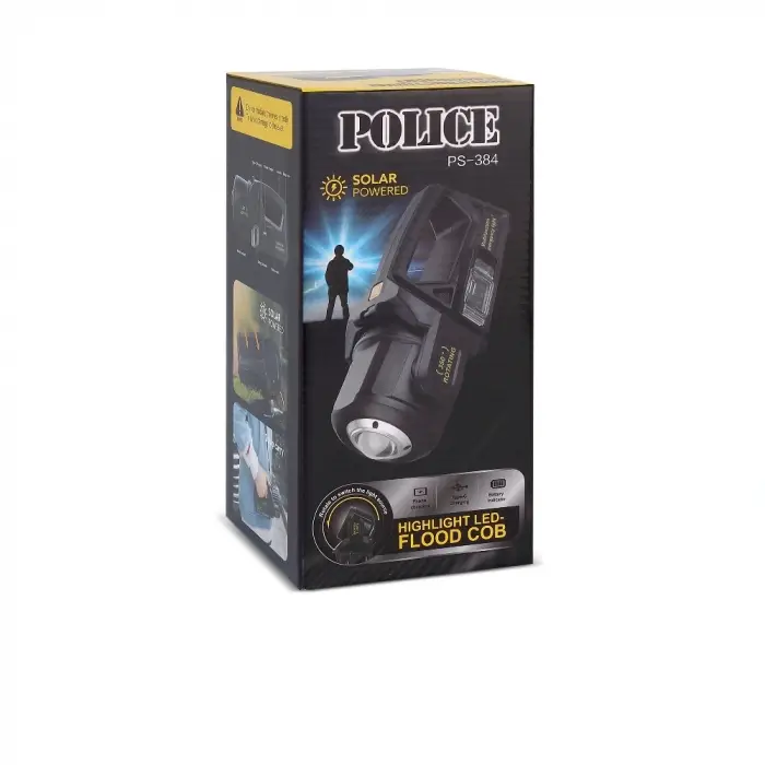 Police Ps-384 Şarjlı Güneş Enerjili Spot Fener