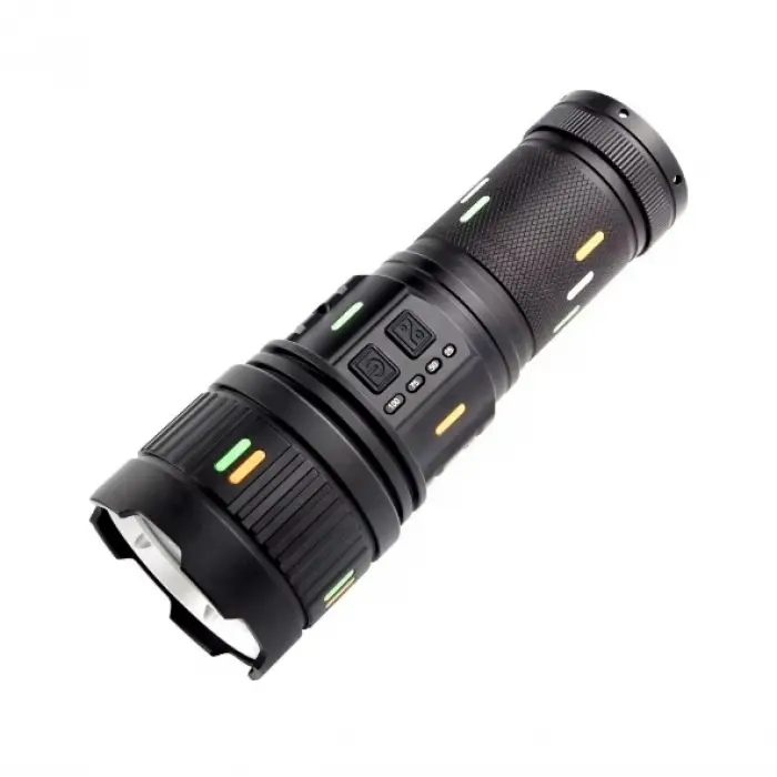 Pro F-3001 Alüminyum Tg Led Güç Göstergeli Type-c Şarjlı El Feneri 100 W