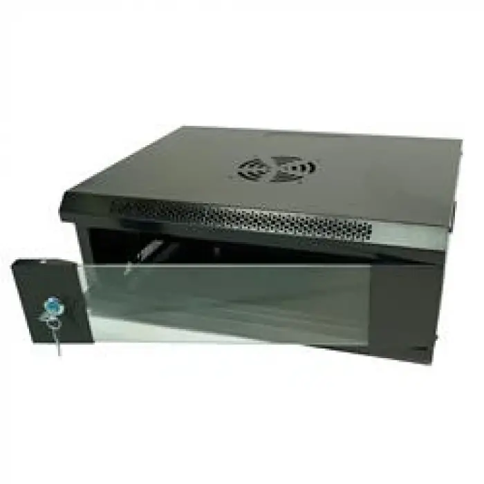 Racksan ML-6404S 4U Duvar Tipi Kabinet (200-530-400) Raf+Fan+Priz