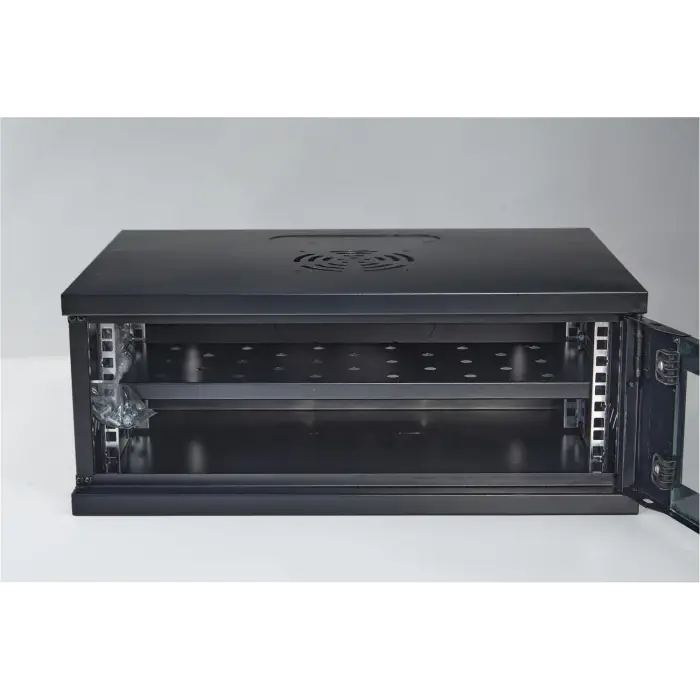 Racksan SE-6407S 7U Duvar Tipi Kabinet (350-530-400) Raf+Fan+Priz