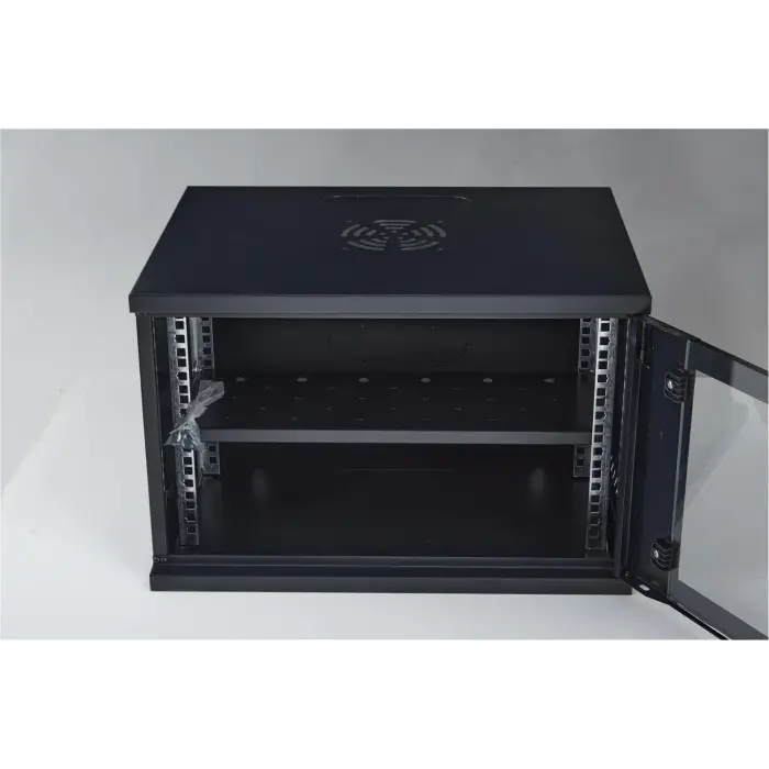 Racksan SE-6409S 9U Duvar Tipi Kabinet (450-530-400) Raf+Fan+Priz
