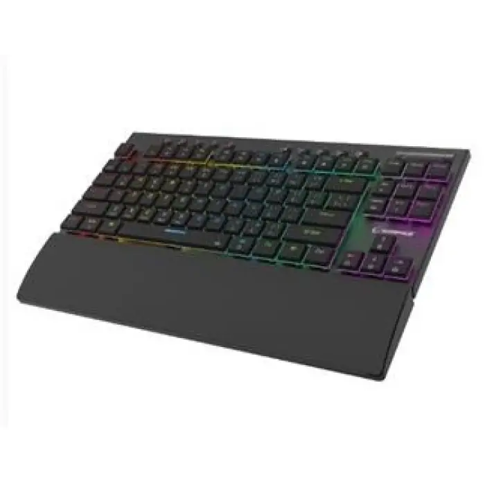 Rampage BERU Siyah 2.4G + BT Wireless RED SWITCH Mekanik Gaming Oyuncu Klavye Slim RGB (KDO)