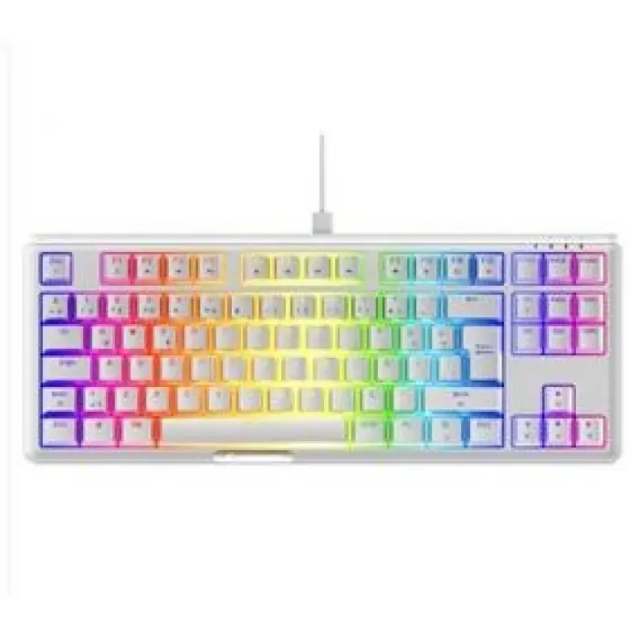 Rampage CLAW Beyaz RED SWITCH Mekanik Gaming Oyuncu Klavye Rainbow TKL (KDO)
