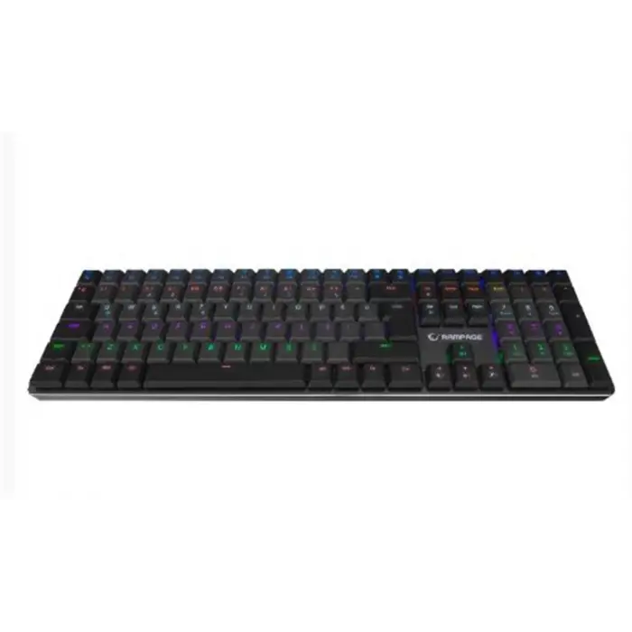 Rampage GRANITE PRO Siyah-Gri Low Profile BLUE SWITCH Q Rainbow Mekanik Gaming Oyuncu Klavye (KDO)