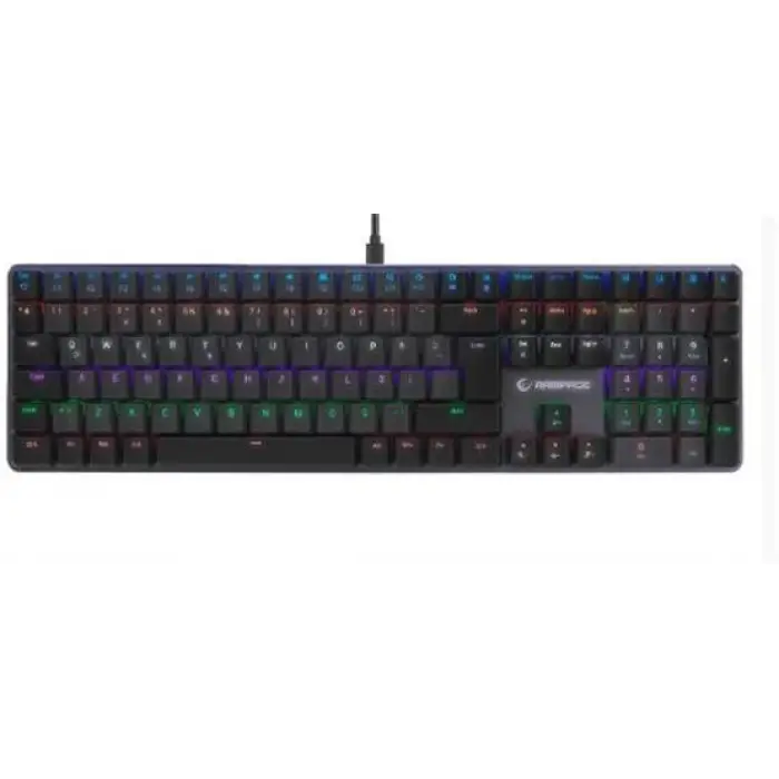 Rampage GRANITE PRO Siyah-Gri Low Profile BLUE SWITCH Q Rainbow Mekanik Gaming Oyuncu Klavye (KDO)