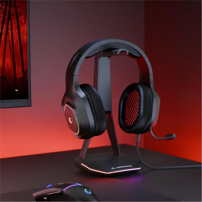 Rampage RM-K90 VECTOR Siyah RGB Led Type-C Gaming Mikrofonlu Oyuncu Kulaklığı (KDO)