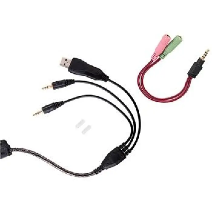 Rampage SN-R5 X-CORE Siyah-kırmızı Oyuncu Mikrofonlu Kulaklık Usb