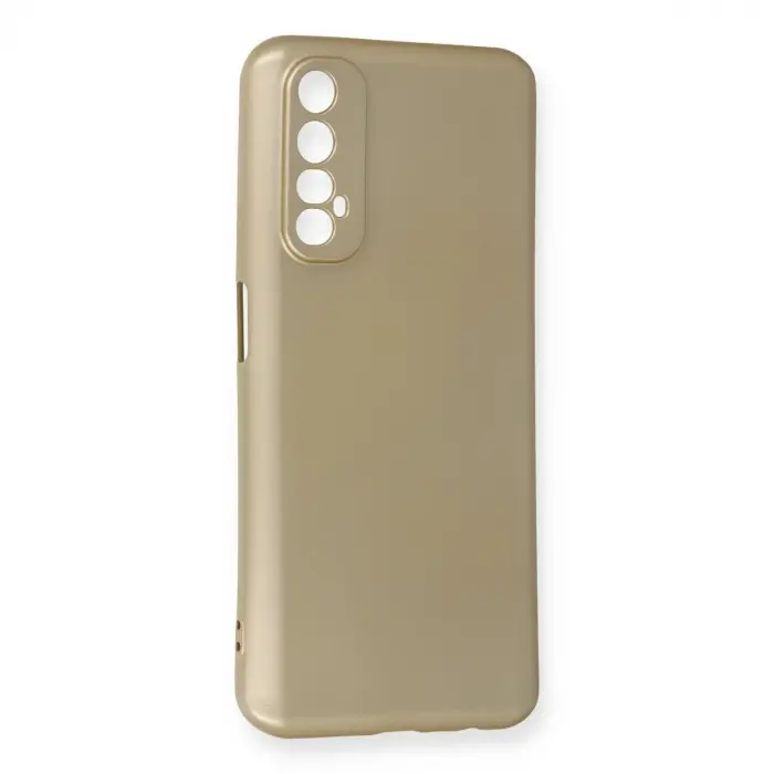 Realme 7 Kılıf First Silikon - Gold
