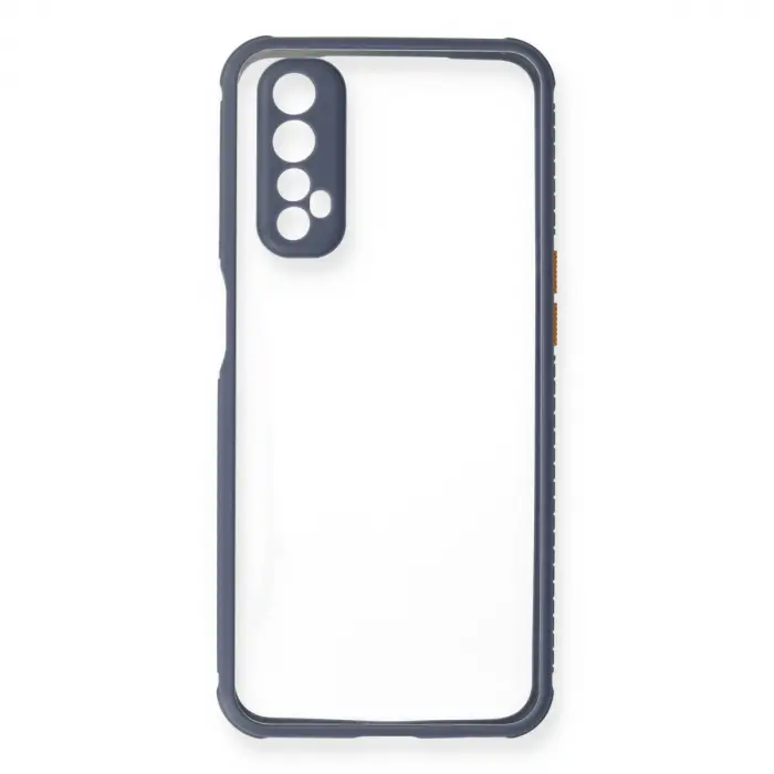 Realme 7 Kılıf Miami Şeffaf Silikon - Gri