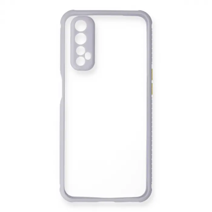 Realme 7 Kılıf Miami Şeffaf Silikon - Lila