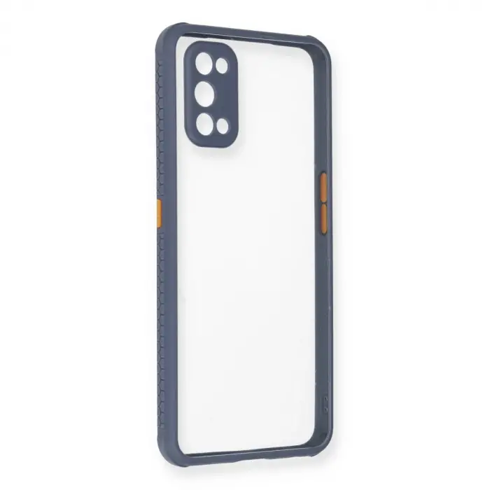 Realme 7 Pro Kılıf Miami Şeffaf Silikon - Gri