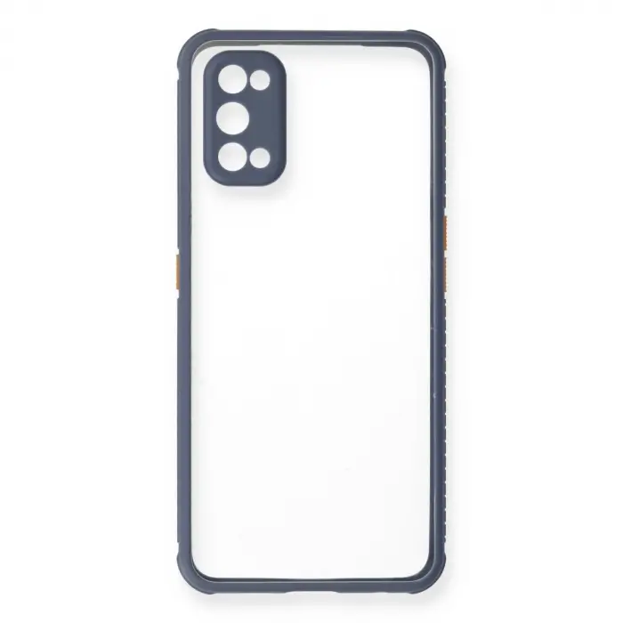 Realme 7 Pro Kılıf Miami Şeffaf Silikon - Gri
