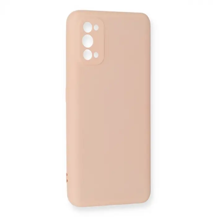 Realme 7 Pro Kılıf Nano İçi Kadife Silikon - Pudra