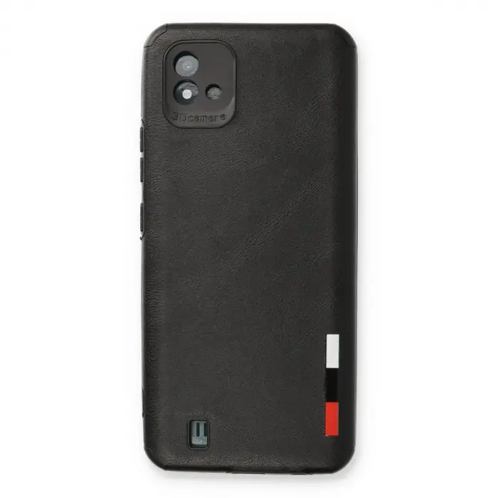 Realme C11 2021 Kılıf Loop Deri Silikon - Siyah