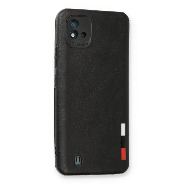 Realme C11 2021 Kılıf Loop Deri Silikon - Siyah