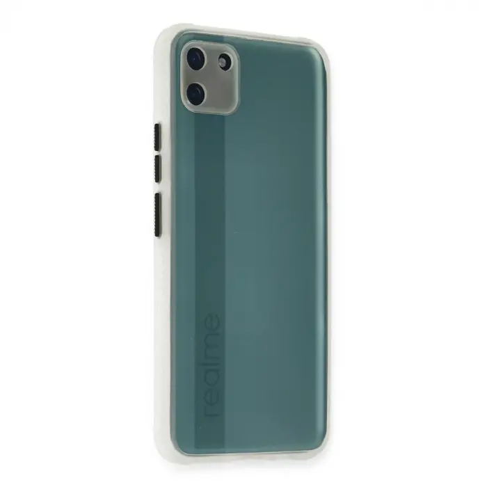 Realme C11 Kılıf Miami Şeffaf Silikon - Şeffaf