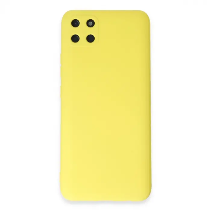 Realme C11 Kılıf Nano İçi Kadife Silikon - Sarı