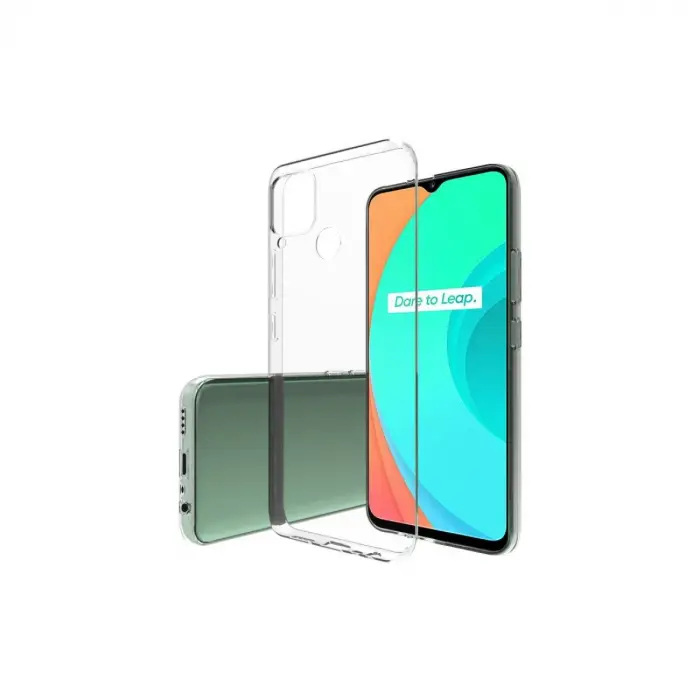 Realme C15 Kılıf Lüx Şeffaf Silikon