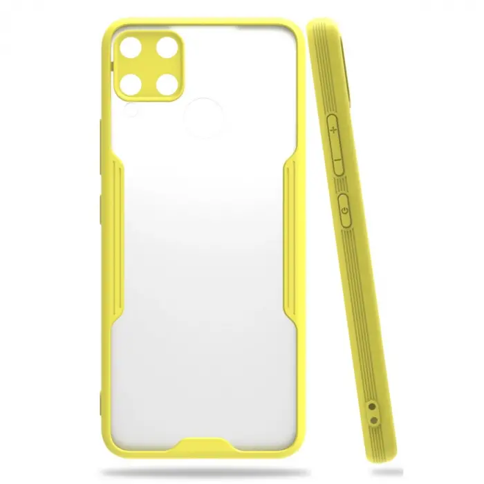 Realme C15 Kılıf Platin Silikon - Sarı