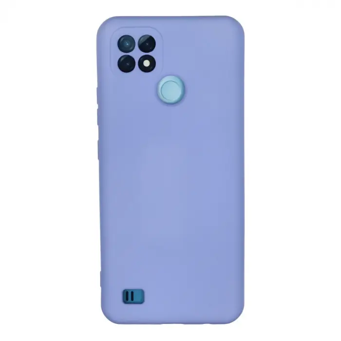 Realme C21 Kılıf Nano İçi Kadife Silikon - Lila