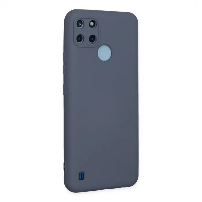 Realme C25y Kılıf Nano İçi Kadife Silikon - Gri