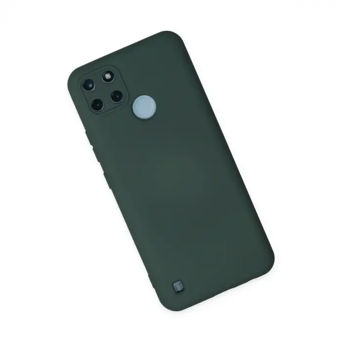 Realme C25y Kılıf Nano İçi Kadife Silikon - Koyu Yeşil