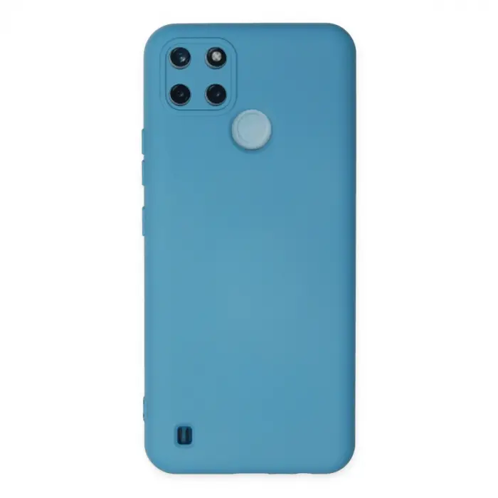 Realme C25y Kılıf Nano İçi Kadife Silikon - Mavi