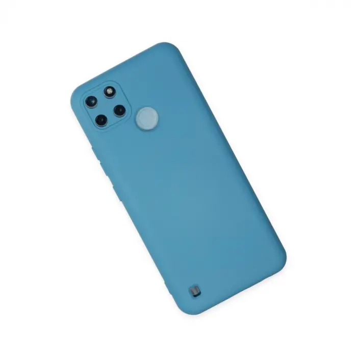 Realme C25y Kılıf Nano İçi Kadife Silikon - Mavi
