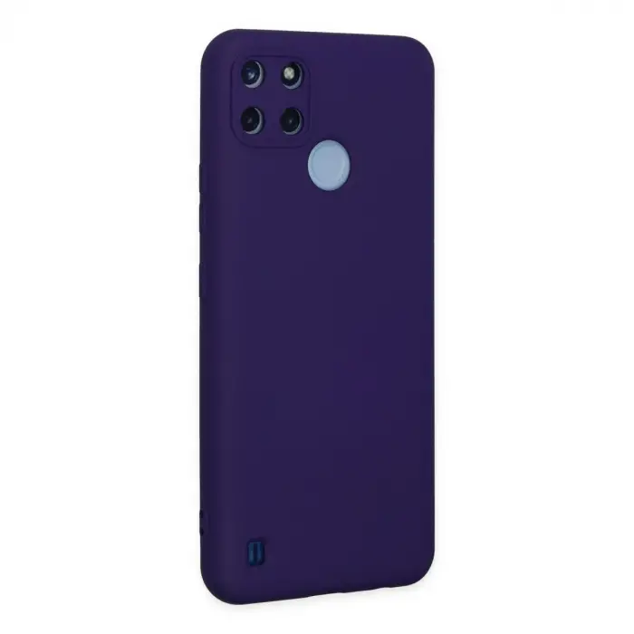 Realme C25y Kılıf Nano İçi Kadife Silikon - Mor
