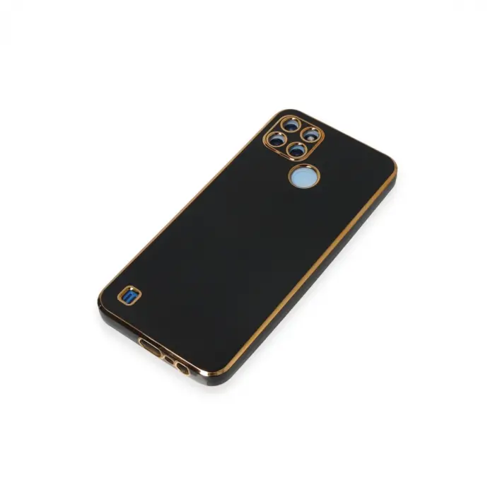 Realme C25y Kılıf Volet Silikon - Siyah