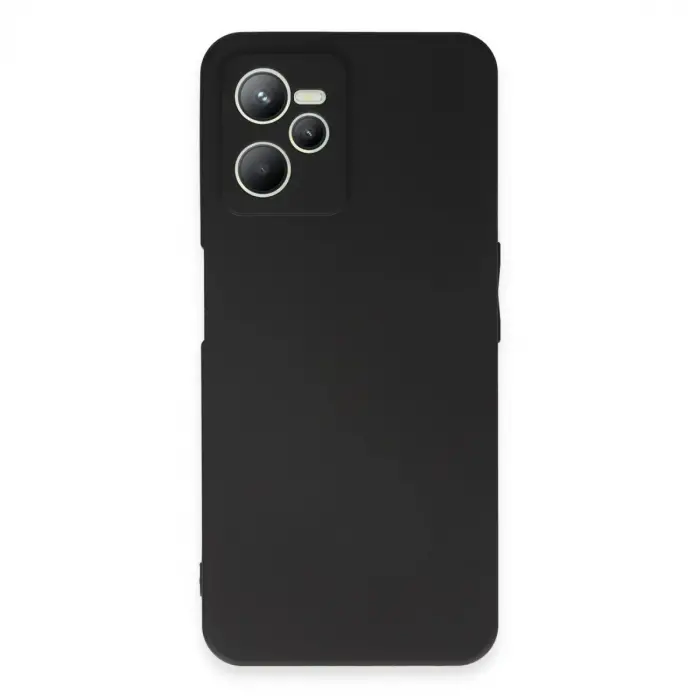Realme C35 Kılıf First Silikon - Siyah
