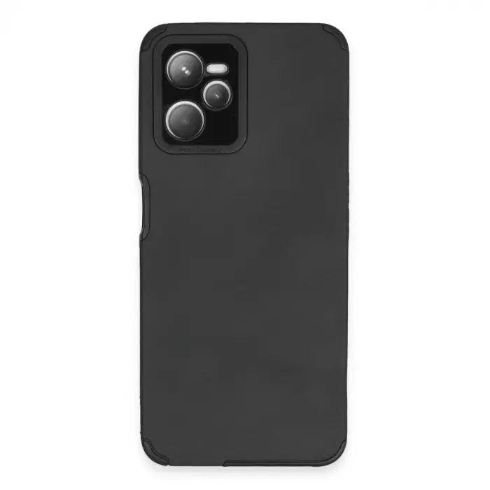 Realme C35 Kılıf Loop Deri Silikon - Siyah
