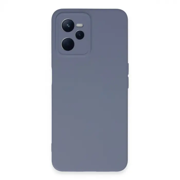 Realme C35 Kılıf Nano İçi Kadife Silikon - Gri