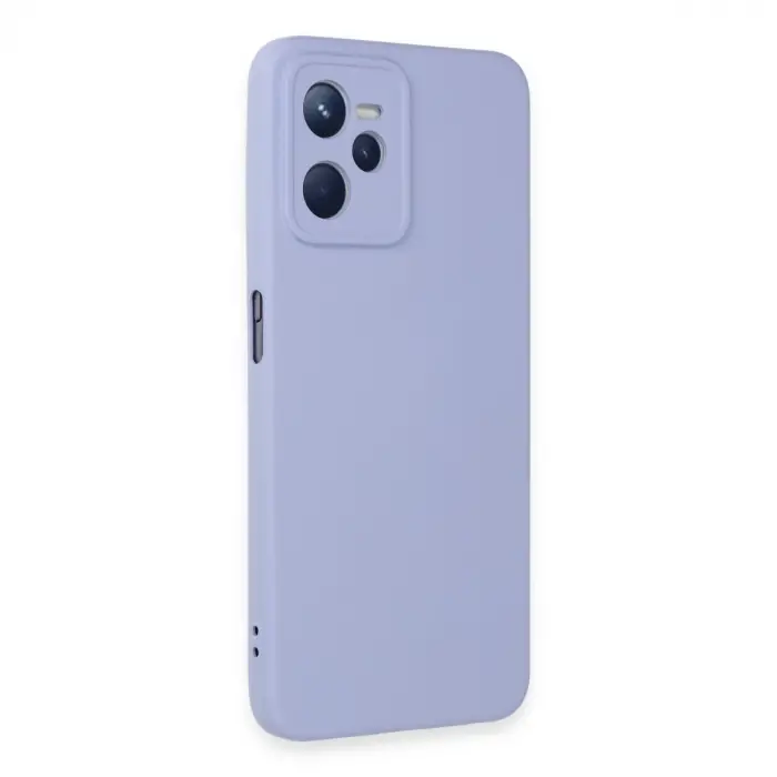 Realme C35 Kılıf Nano İçi Kadife Silikon - Lila