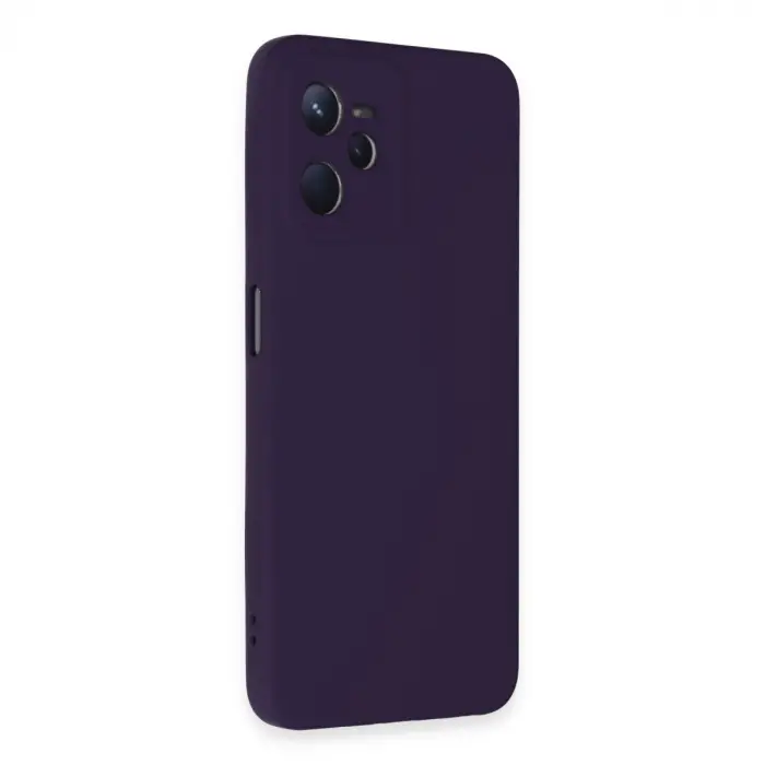 Realme C35 Kılıf Nano İçi Kadife Silikon - Mor