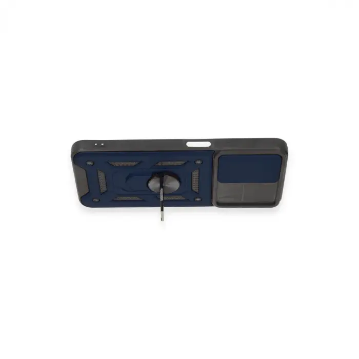 Realme C35 Kılıf Pars Lens Yüzüklü Silikon - Lacivert