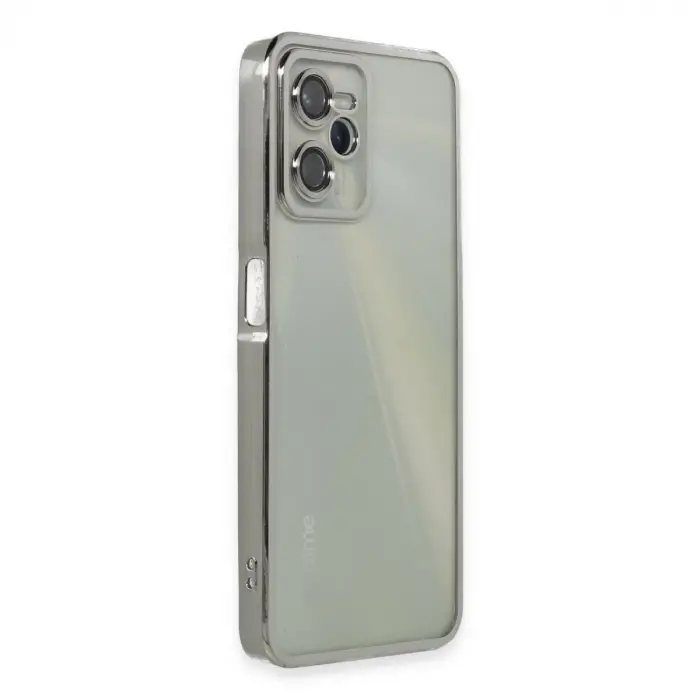 Realme C35 Kılıf Razer Lensli Silikon - Gümüş