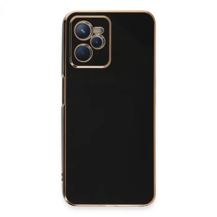 Realme C35 Kılıf Volet Silikon - Siyah