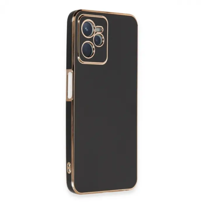 Realme C35 Kılıf Volet Silikon - Siyah